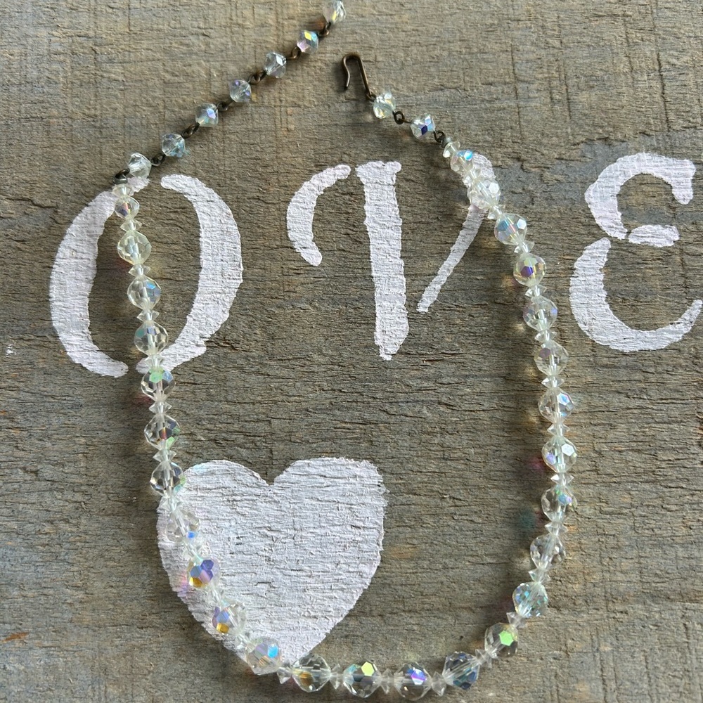 4/$100 AB boralis Elegant Crystal Beaded Necklace 13-15 inch